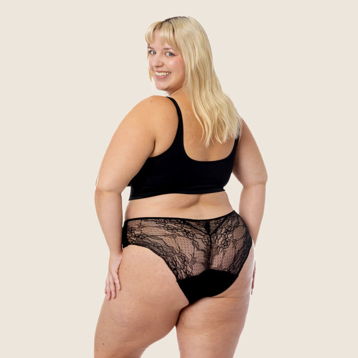 Lilova Period Proof Underwear Leak Free Menstrual Panty Built In Absorbent Undies Best Cycle Protection Panties Lace Bamboo High-Waist Plus-Size