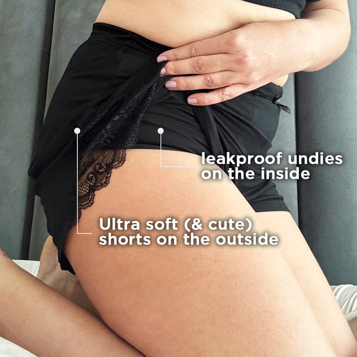 Lilova Period Proof Underwear Leak Free Menstrual Panty Built In Absorbent Undies Best Cycle Protection Panties heavy absorbency Brief Sleeping Sleep Shorts Pajama