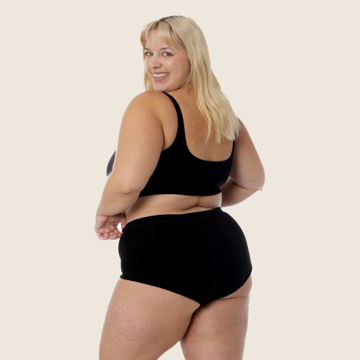 Lilova Period Proof Underwear Leak Free Menstrual Panty Built In Absorbent Undies Best Cycle Protection Panties Jade Cotton Brief heavy absorbency