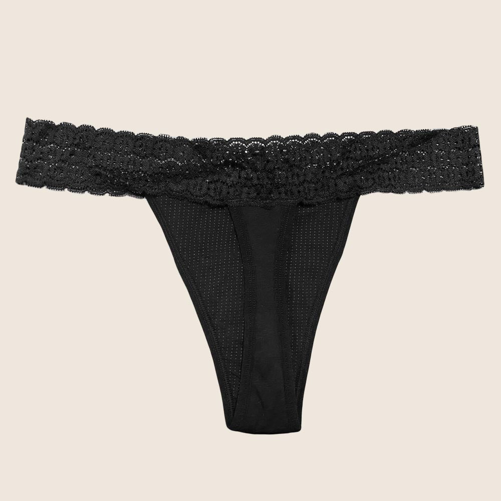 Lilova Period Proof Underwear Thong Leak Free Menstrual Panty Built In Absorbent Undies Best Cycle Protection Panties Organic Cotton