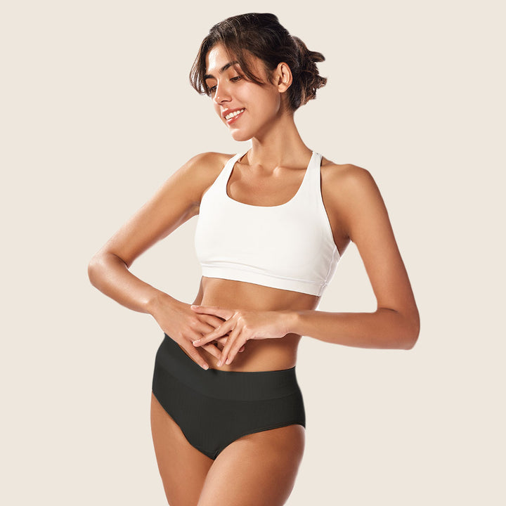 Lilova Period Proof Underwear Leak Free Menstrual Panty Built In Absorbent Undies Best Cycle Protection Panties Brief Amy Bamboo High-Waist