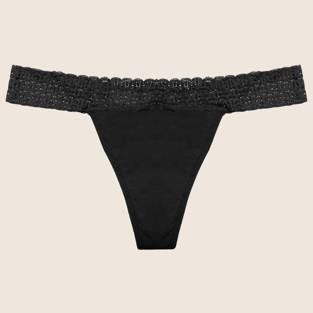 Lilova Period Proof Underwear Thong Leak Free Menstrual Panty Built In Absorbent Undies Best Cycle Protection Panties Organic Cotton