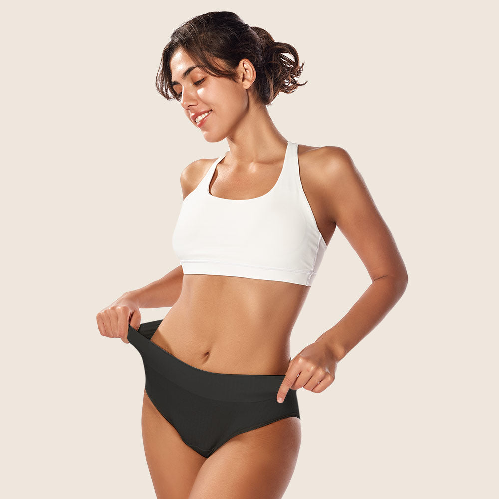 Lilova Period Proof Underwear Leak Free Menstrual Panty Built In Absorbent Undies Best Cycle Protection Panties Brief Amy Bamboo High-Waist