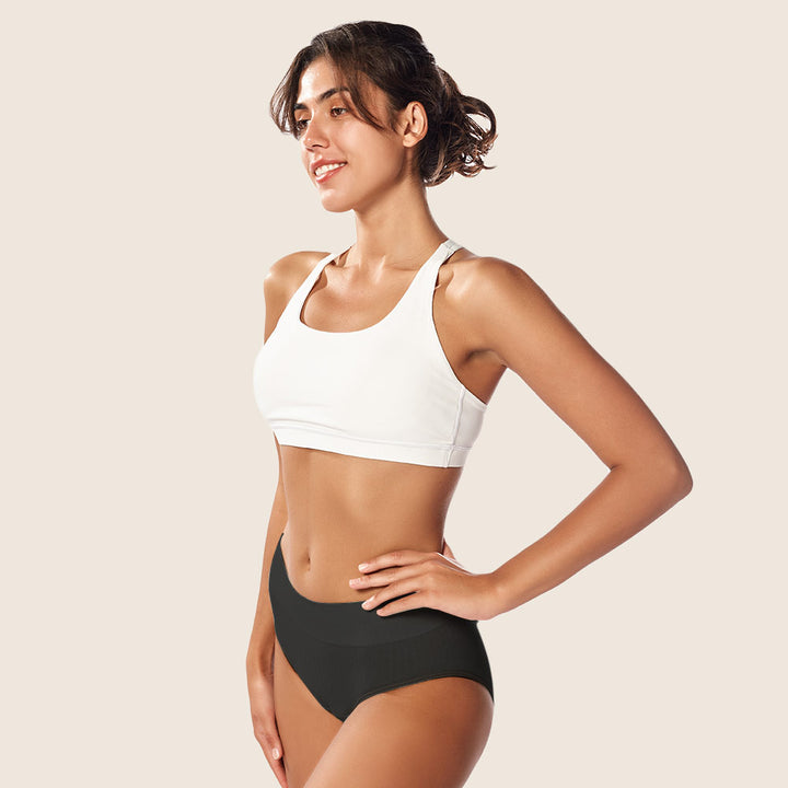 Lilova Period Proof Underwear Leak Free Menstrual Panty Built In Absorbent Undies Best Cycle Protection Panties Brief Amy Bamboo High-Waist