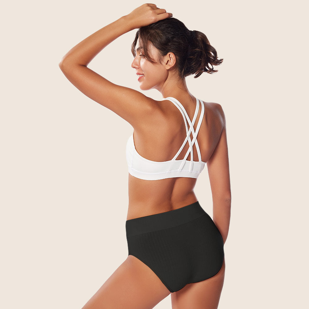 Lilova Period Proof Underwear Leak Free Menstrual Panty Built In Absorbent Undies Best Cycle Protection Panties Brief Amy Bamboo High-Waist