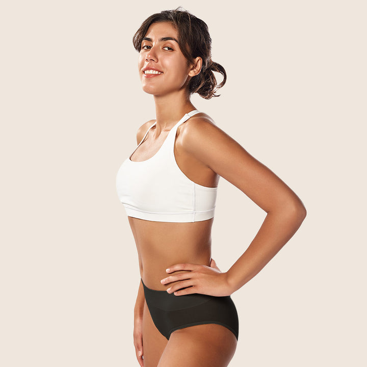 Lilova Period Proof Underwear Leak Free Menstrual Panty Built In Absorbent Undies Best Cycle Protection Panties Brief Amy Bamboo High-Waist