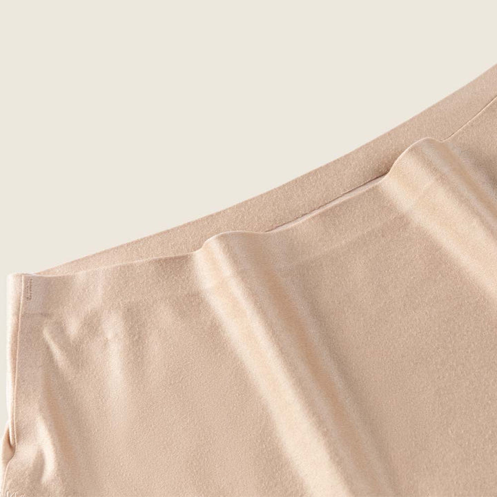 Lilova Period Proof Underwear Leak Free Menstrual Panty Built In Absorbent Undies Best Cycle Protection Panties Brief Seamless Soft-Brushed Cloud High-Waist #color_beige
