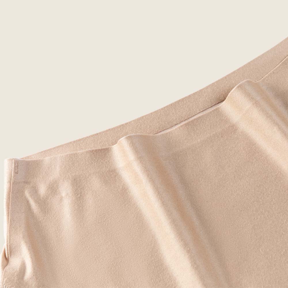 Lilova Period Proof Underwear Leak Free Menstrual Panty Built In Absorbent Undies Best Cycle Protection Panties Brief Seamless Soft-Brushed Cloud High-Waist #color_beige