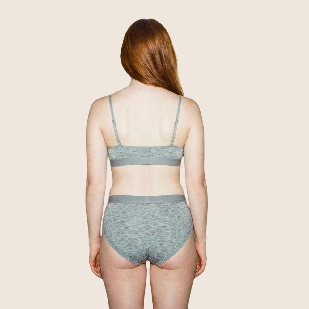 Lilova Period Proof Underwear Leak Free Menstrual Panty Built In Absorbent Undies Best Cycle Protection Panties Jade Cotton Brief heavy absorbency #color_grey