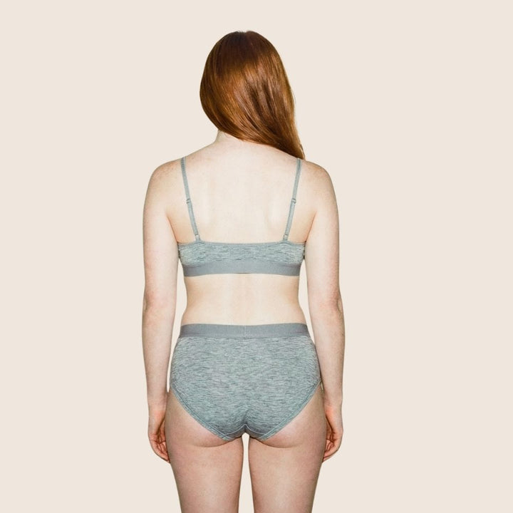 Lilova Period Proof Underwear Leak Free Menstrual Panty Built In Absorbent Undies Best Cycle Protection Panties Jade Cotton Brief heavy absorbency #color_grey