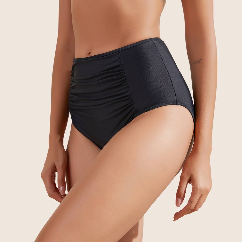 Swimwear Pleated High-Waist Bottom