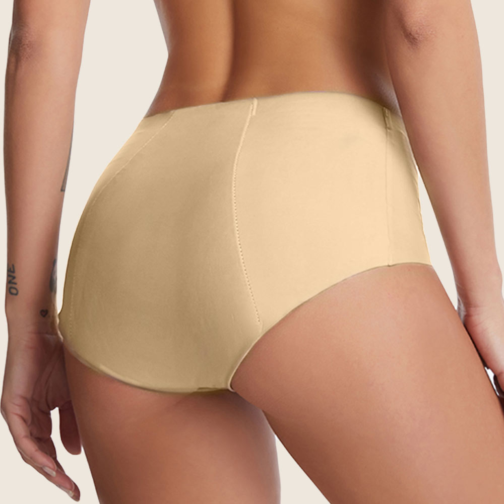 Lilova Period Proof Underwear Leak Free Menstrual Panty Built In Absorbent Undies Best Cycle Protection Panties Brief Seamless Second Skin Hipster #color_beige