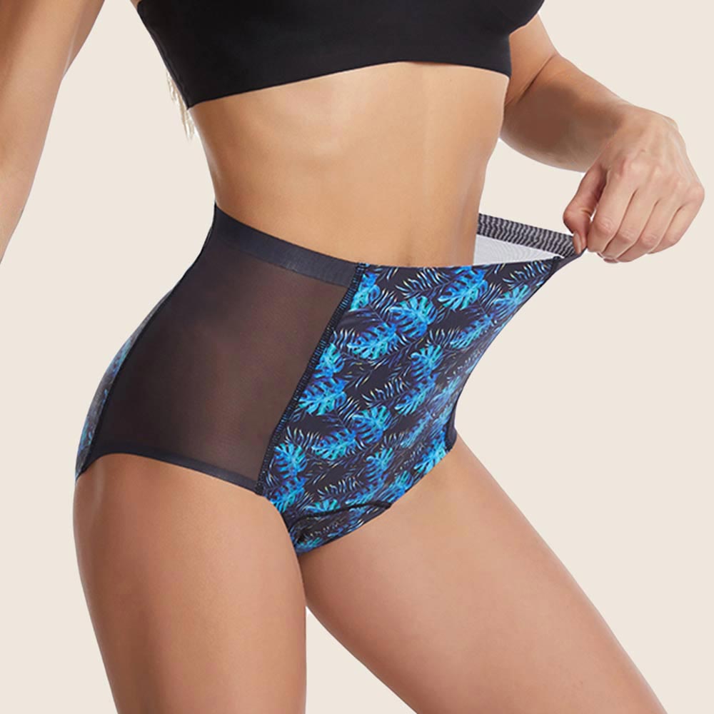 Lilova Period Proof Underwear Leak Free Menstrual Panty Built In Absorbent Undies Best Cycle Protection Panties Brief Seamless Second Skin High Waist #color_tropical-blue