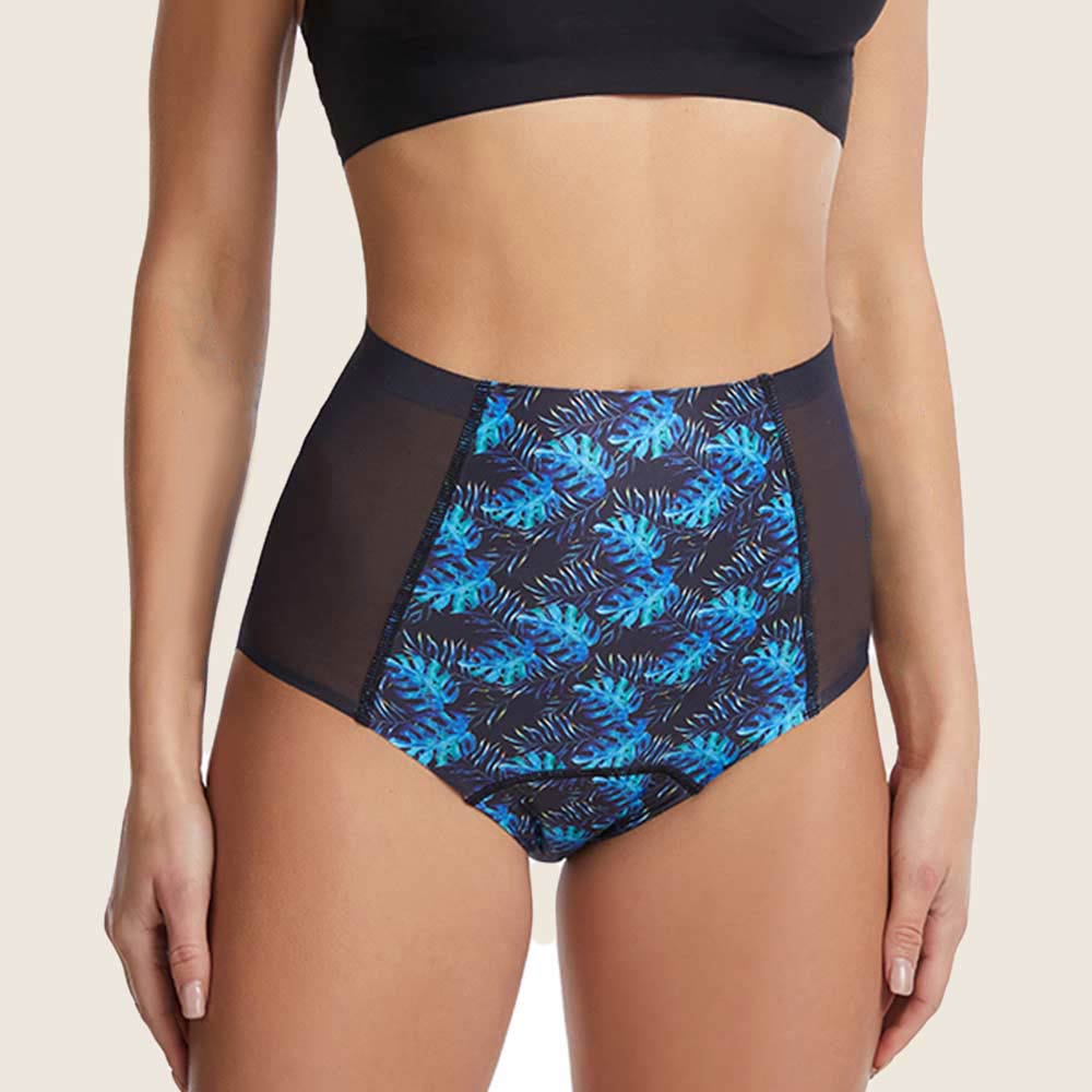 Lilova Period Proof Underwear Leak Free Menstrual Panty Built In Absorbent Undies Best Cycle Protection Panties Brief Seamless Second Skin High Waist #color_tropical-blue
