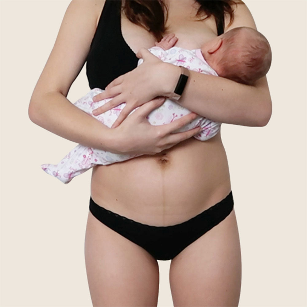 Premium Photo  Cropped overweight woman in underwear applying moisturizer  cream lotion to her abdomen postnatal period skin recovery