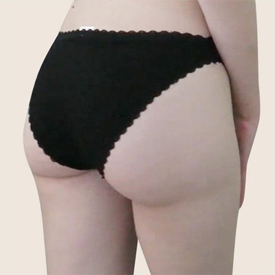 Lilova Period Proof Underwear Leak Free Menstrual Panty Built In Absorbent Undies Best Cycle Protection Panties Brief Mia Cotton Bikini heavy absorbency #color_black